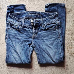 American Eagle Stretch Artist blue jeans size 2